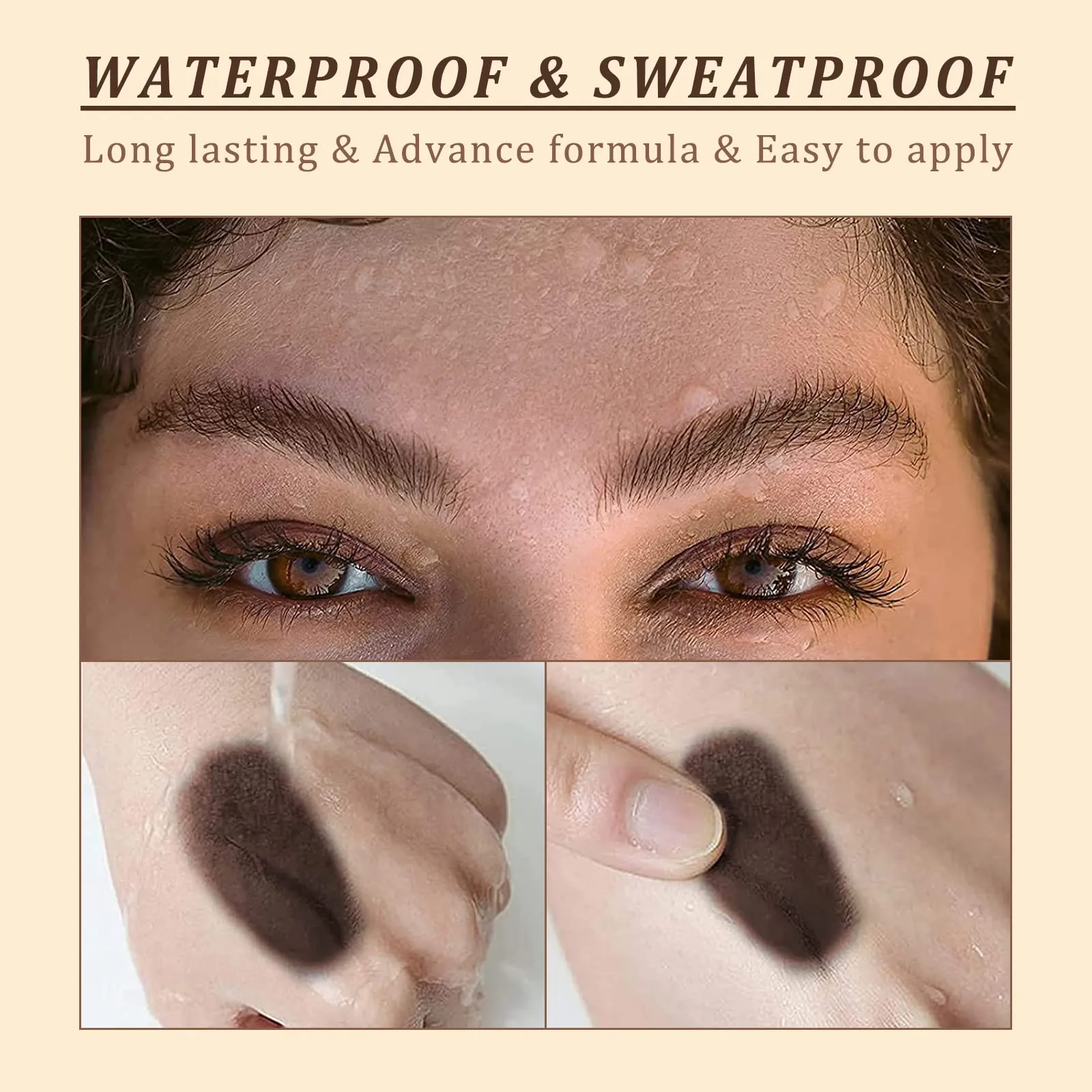 (2 PCS) Eyebrow Stamp Kit, Eyebrow Stamp Stencil Kit, Waterproof Brow Stamp Shaping Kit with 24 Reusable Eyebrow Stencils, 2 Eyebrow Brushes and Eyebrow Trimmer (BROWN   GRAY BLACK) BROWN   GRAY BLACK