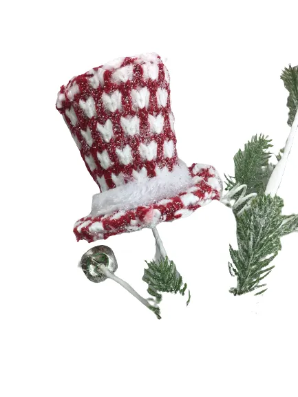 20 Inch Red And White Hat Spray