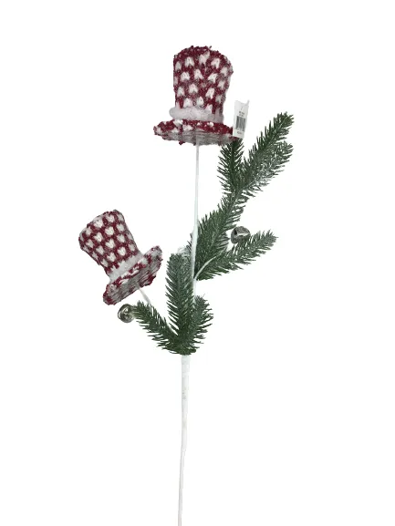 20 Inch Red And White Hat Spray