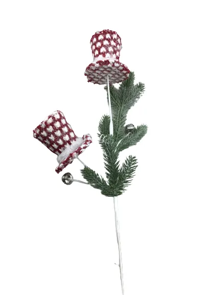 20 Inch Red And White Hat Spray