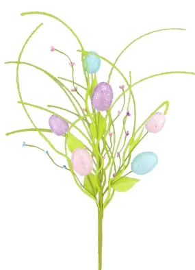 24" Easter Egg & Grass Spray