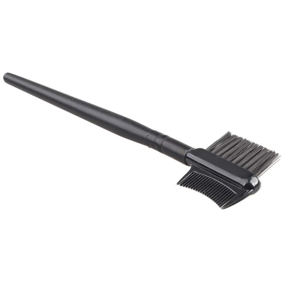 AKOAK 5 Pcs Dual-purpose Double-head Eyelash Comb and Eyebrow Brush Comb, Eyebrow Modification and Eyelash Extension Beauty Makeup Tool, Black
