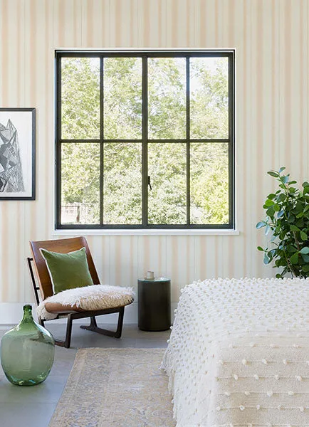 Alena Blush Soft Stripe Wallpaper