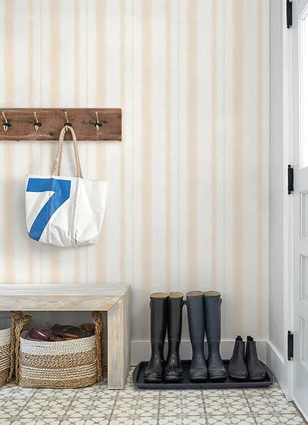 Alena Blush Soft Stripe Wallpaper