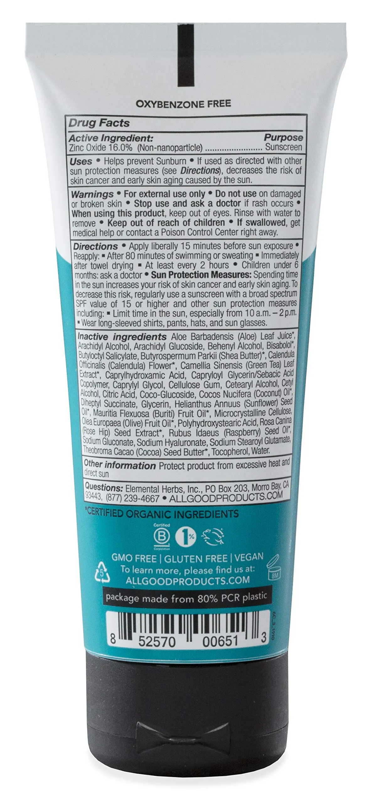 All Good Sport Face & Body Sunscreen Lotion - UVA/UVB Broad Spectrum SPF 50 , Water Resistant, Coral Reef Friendly - Zinc, Shea Butter, Coconut Oil, Aloe (3 oz)(2-Pack) 3 Fl Oz (Pack of 2)