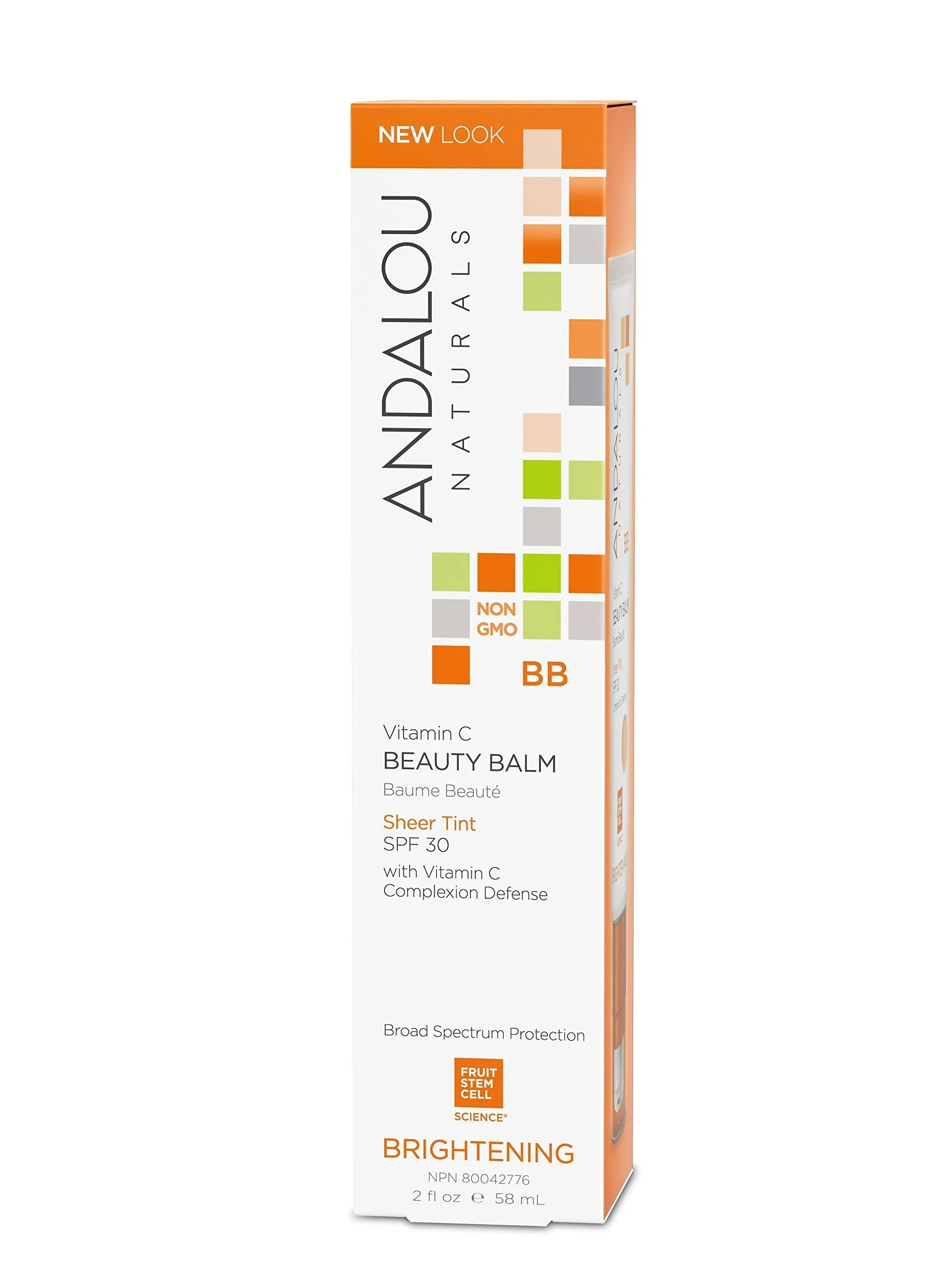 Andalou Naturals Vitamin C BB Beauty Balm Sheer Tint SPF 30 Ounce, 2 Fl Oz Vitamin C - Brightening