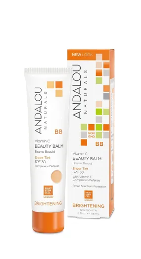 Andalou Naturals Vitamin C BB Beauty Balm Sheer Tint SPF 30 Ounce, 2 Fl Oz Vitamin C - Brightening