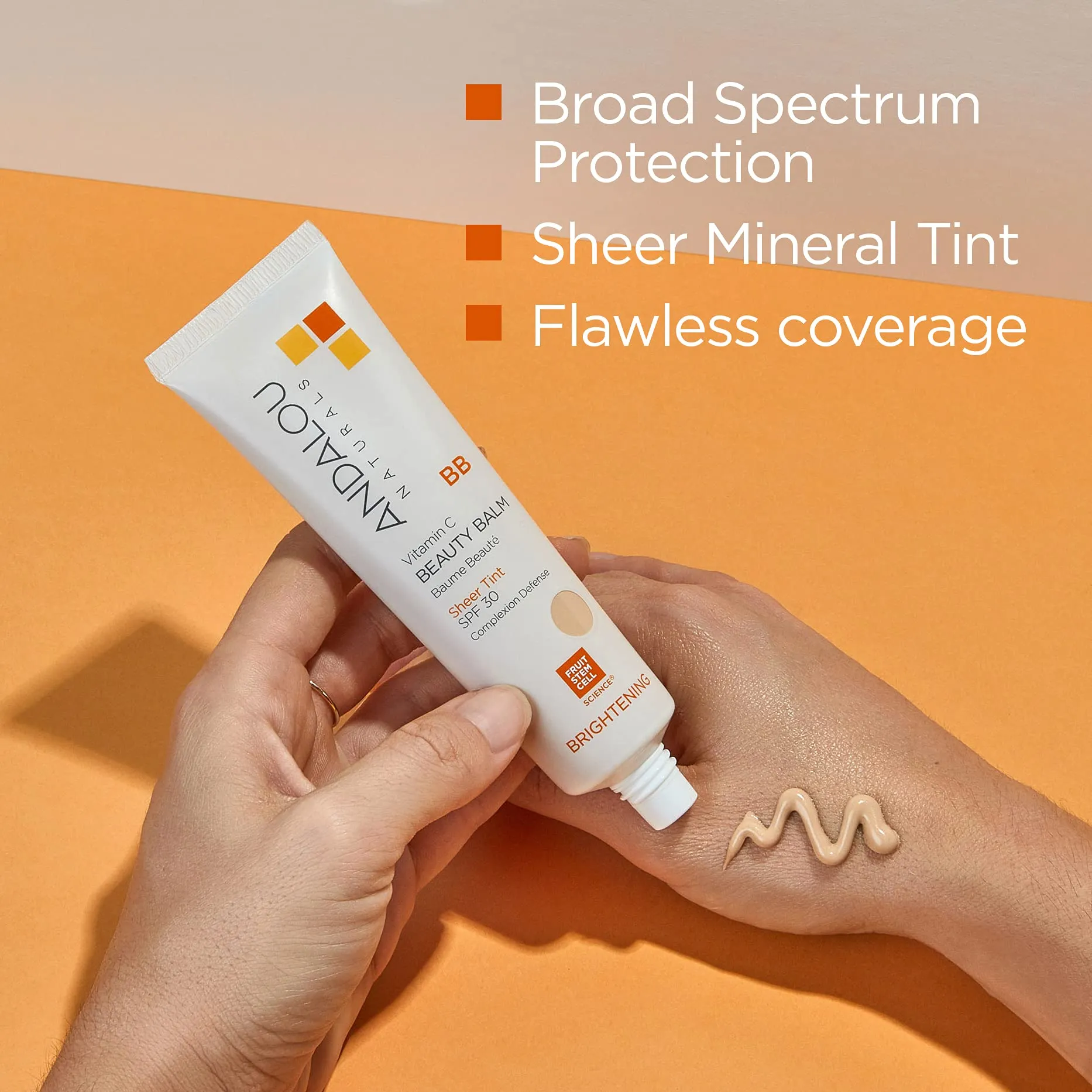 Andalou Naturals Vitamin C BB Beauty Balm Sheer Tint SPF 30 Ounce, 2 Fl Oz Vitamin C - Brightening