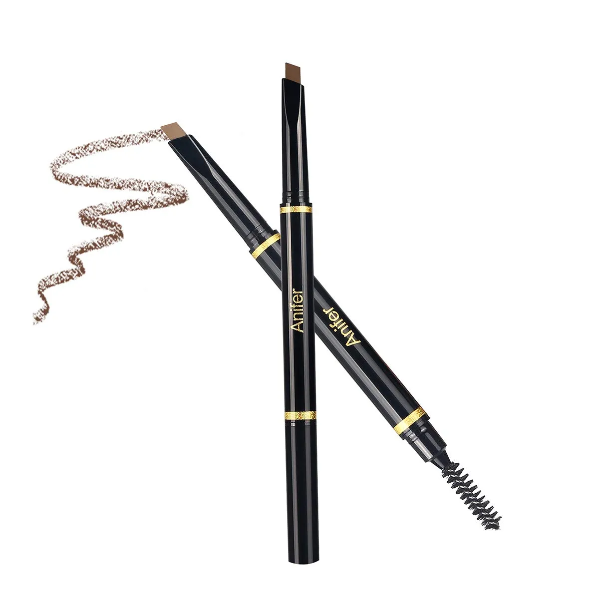 ANIFER Eyebrow Pencil Dark brown Waterproof Smooth Natural Cruelty Free (Dark brown #2) 002(dark brown)