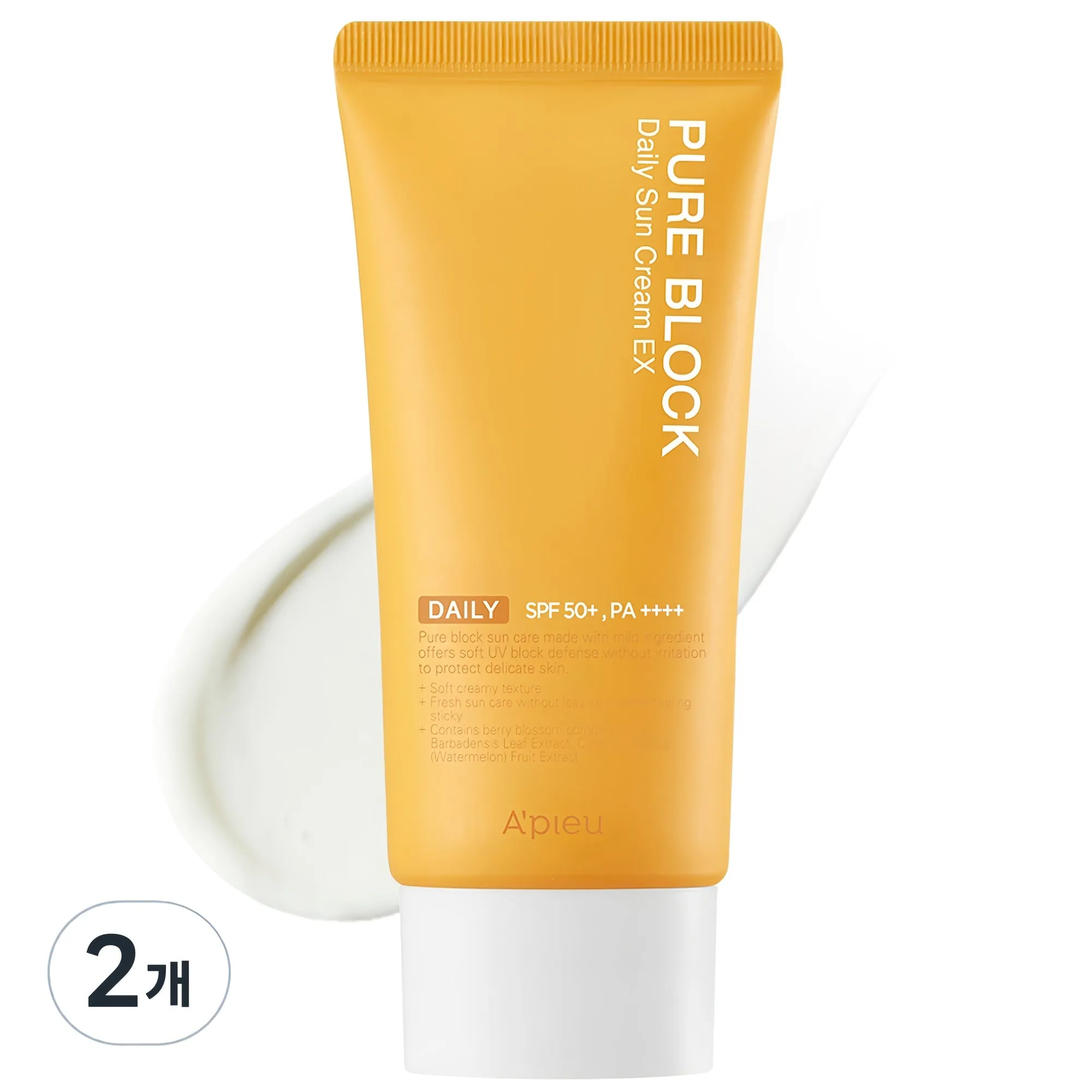 A'PIEU Pure Block Natural Daily Sun Cream SPF50  PA    50ml