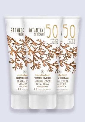 Australian Gold Botanical Mineral Lotion SPF 50 147ml - 3 Pack Saver
