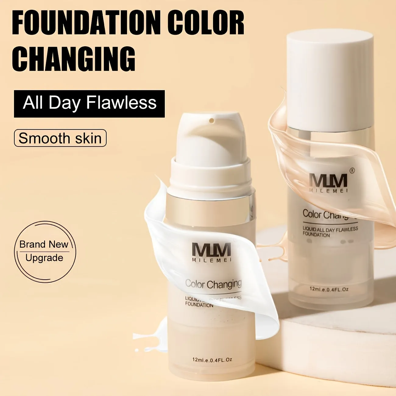 Buy 2 Get 1 Free (3pcs) Liquid Foundation, Moisturizing BB Cream, Full Coverage, Non-sticky, Travel Size, Suitable for All Skin Tones, Perfect Gift