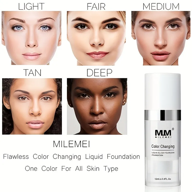 Buy 2 Get 1 Free (3pcs) Liquid Foundation, Moisturizing BB Cream, Full Coverage, Non-sticky, Travel Size, Suitable for All Skin Tones, Perfect Gift