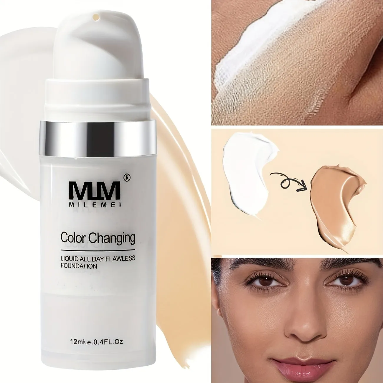 Buy 2 Get 1 Free (3pcs) Liquid Foundation, Moisturizing BB Cream, Full Coverage, Non-sticky, Travel Size, Suitable for All Skin Tones, Perfect Gift