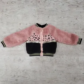 Girls Faux Fur Leopard Jacket