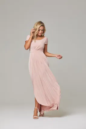 Gloria Cap Sleeve Bridesmaid Dress - TO804 Blush