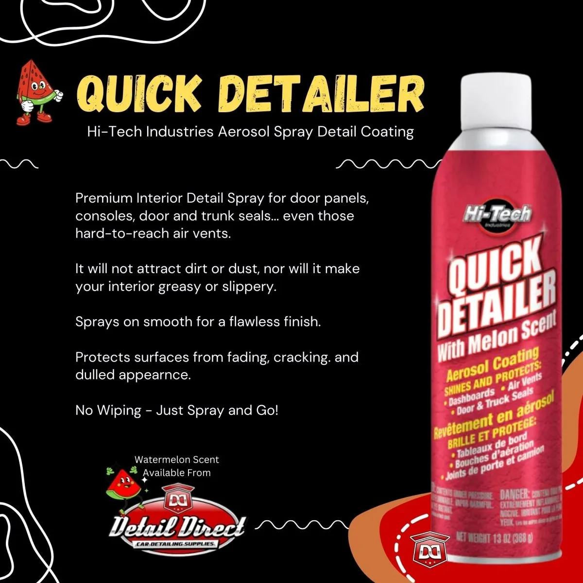 Hi-Tech Quick Detailer Aerosol Dressing, Watermelon Scent