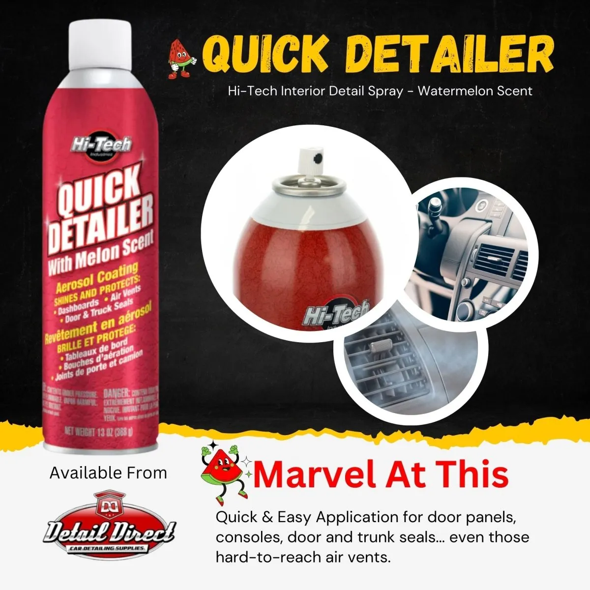 Hi-Tech Quick Detailer Aerosol Dressing, Watermelon Scent