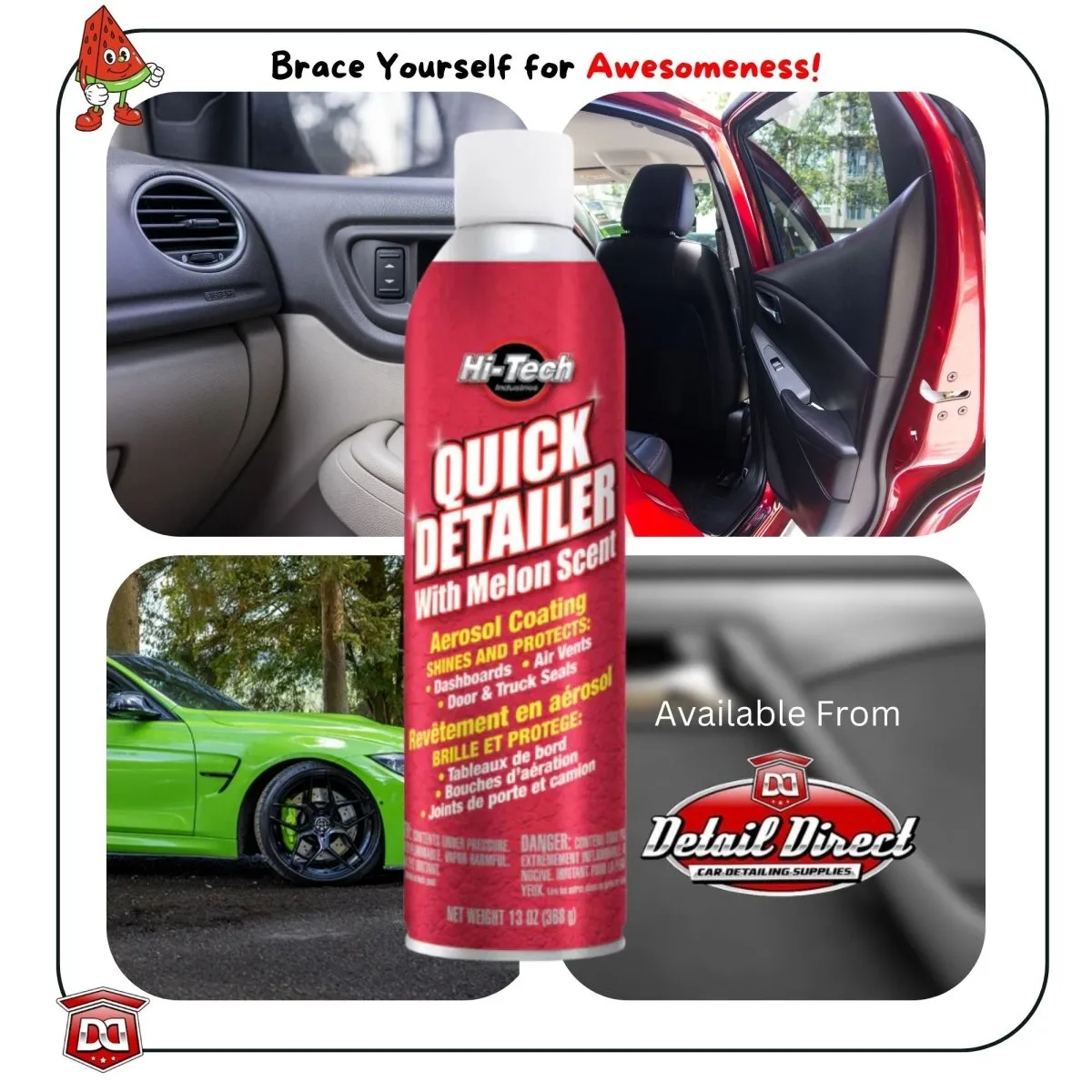 Hi-Tech Quick Detailer Aerosol Dressing, Watermelon Scent
