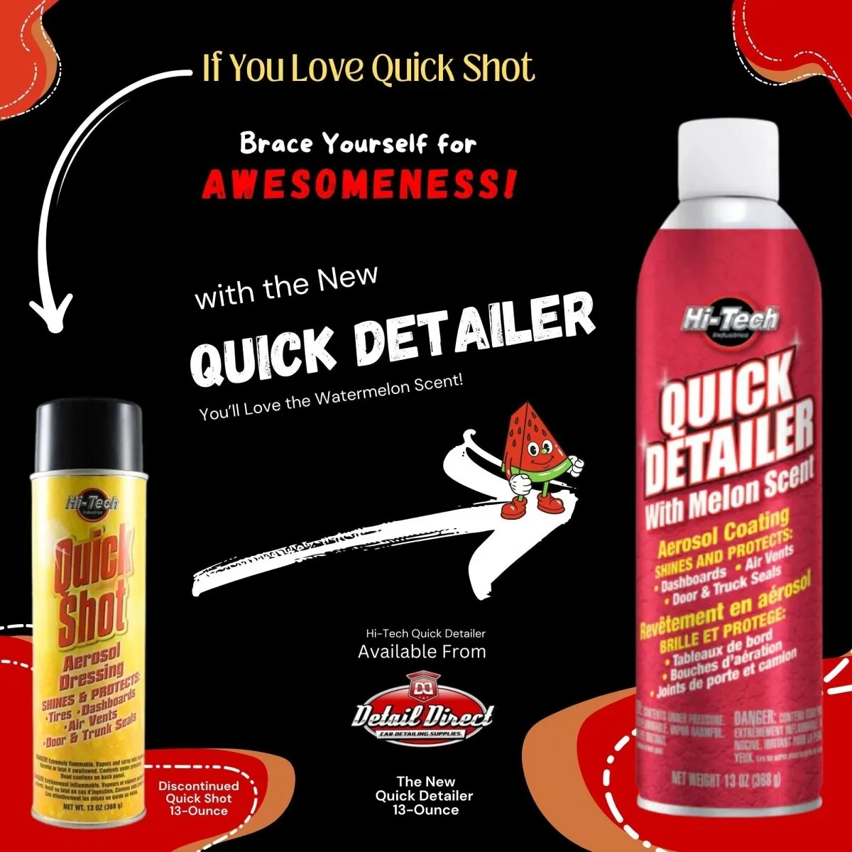 Hi-Tech Quick Detailer Aerosol Dressing, Watermelon Scent