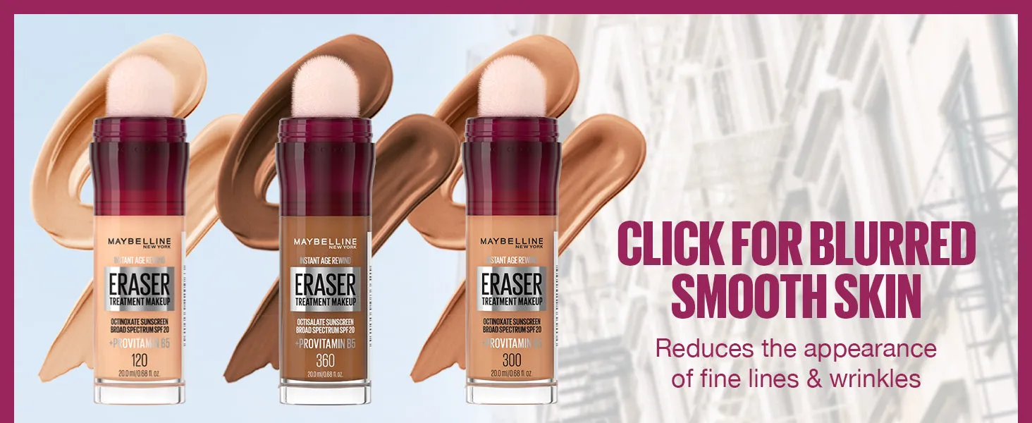 Maybelline Eraser Rewind Foundation Treatment Makeup  Provitamin B5 20ml