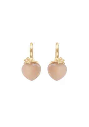 Ole Lynggaard Dew Drops Filigree 18KYG Blush Moonstone Earrings