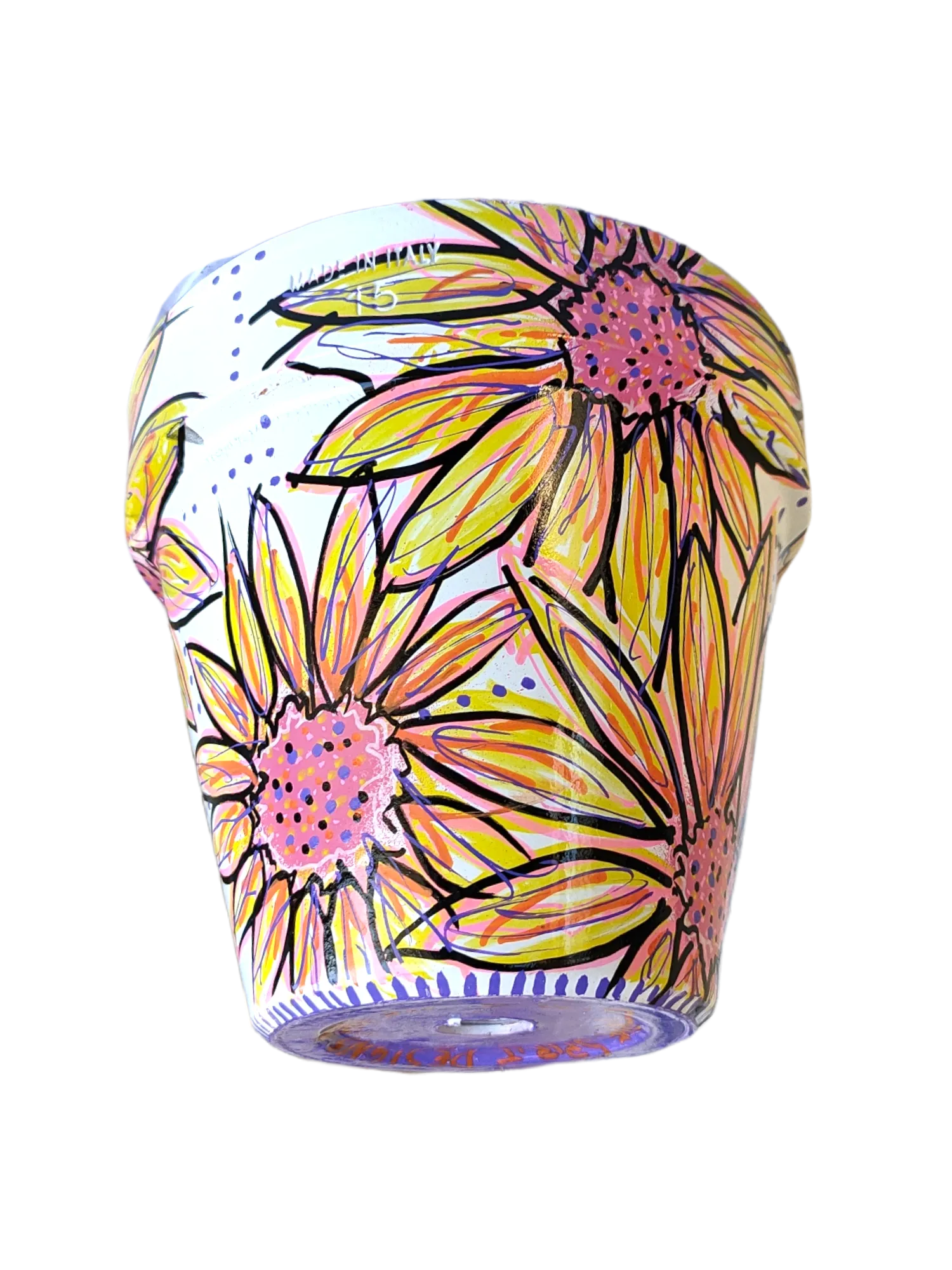 PLANTER POT Sunflower (15.5cm x 14cm approx.)