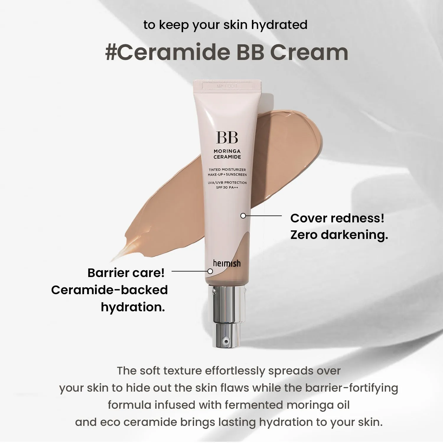 [Previous Version] Moringa Ceramide BB Cream SPF30 PA   30g/1.05oz