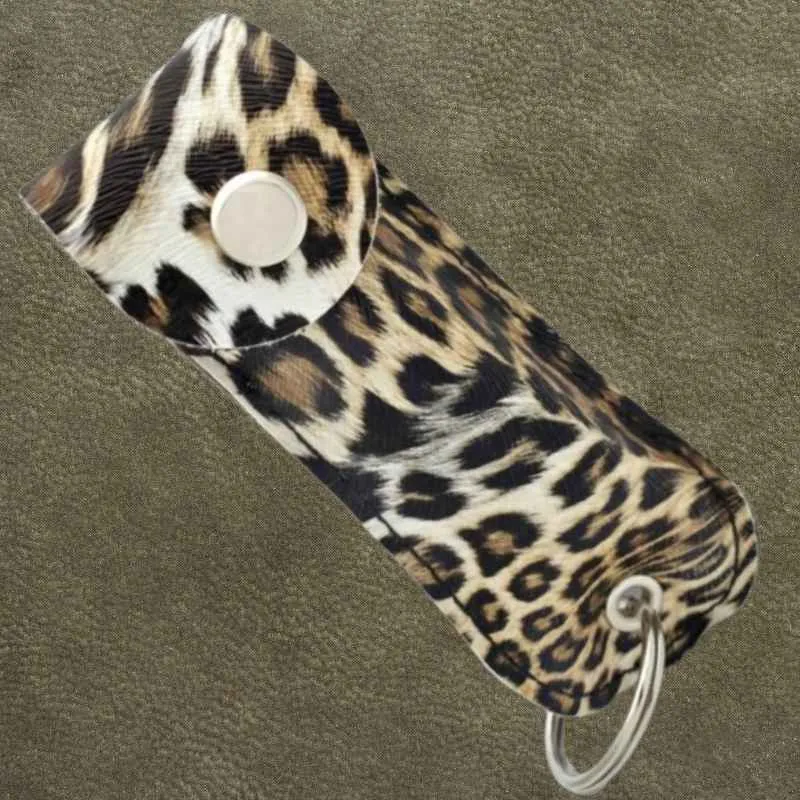 Refillable Cheetah Pepper Spray Keychain