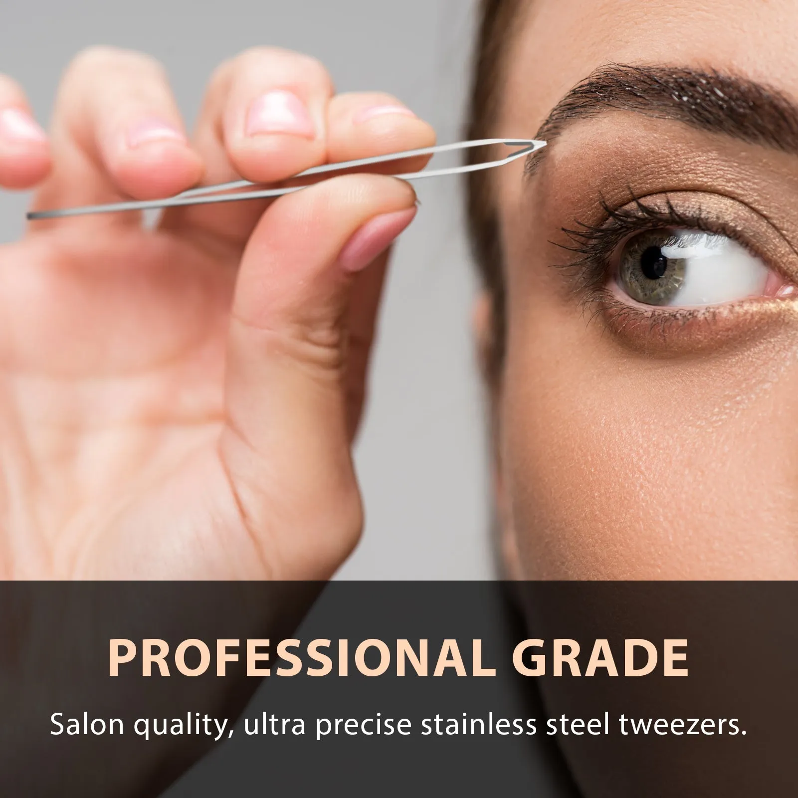 Slant Tip Tweezers | Stainless Steel | Silver