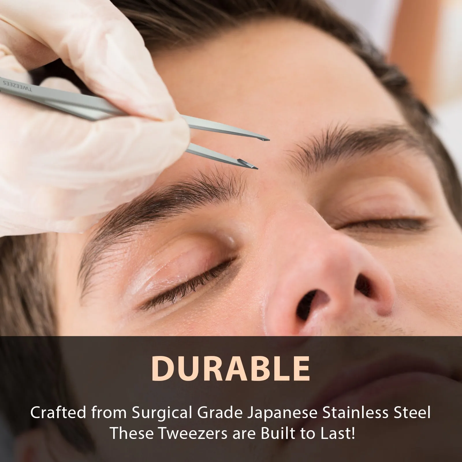 Slant Tip Tweezers | Stainless Steel | Silver