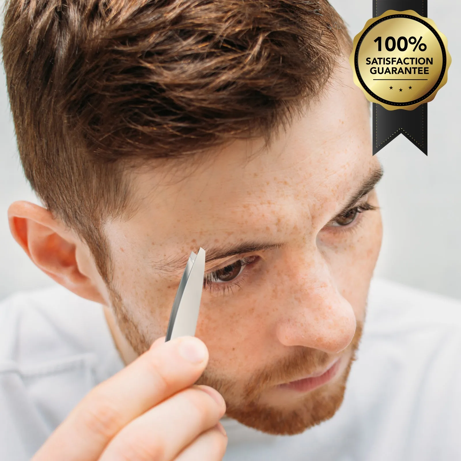 Slant Tip Tweezers | Stainless Steel | Silver