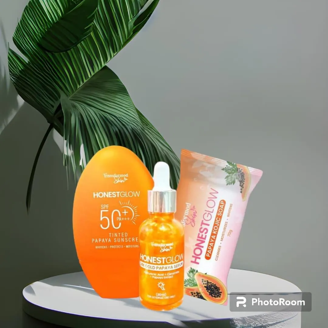 Transformed Skin -  Honest Glow Tinted Papaya Sunscreen SPF 50 PA   , 50g